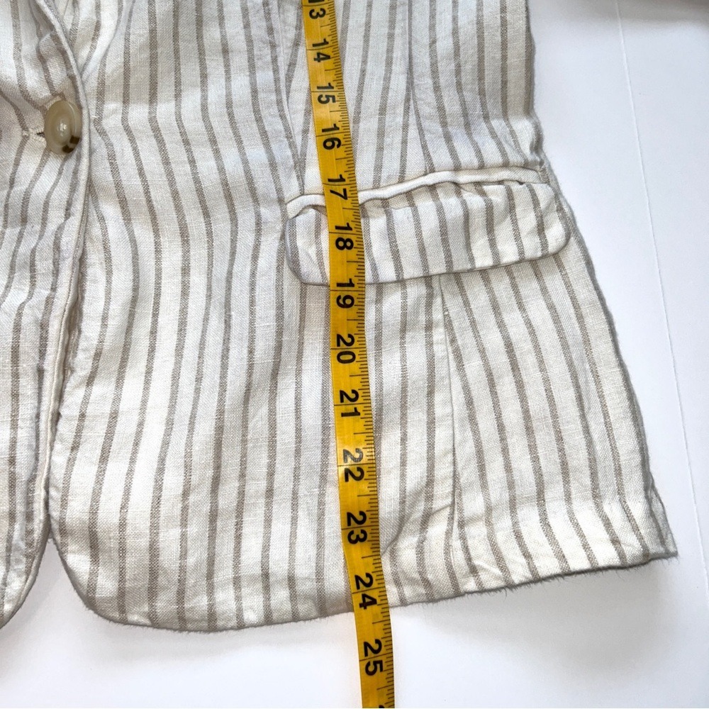 Chico's LINEN Striped Women's Blazer Jacket Size 0 or Small - Picture 13 of 14
